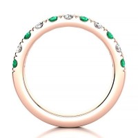 3.2MM Emerald Diamond Ring - Rose Gold
