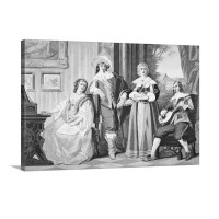 English Cavalier Costume Around 1670 During The Reign Of Charles I I Wall Art - Canvas - Gallery Wrap