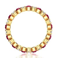 Garland Ruby And Diamond Ring - Yellow Gold
