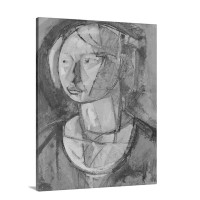 Head Of A Girl By Gino Rossi 1920 Venice Italy Wall Art - Canvas - Gallery Wrap