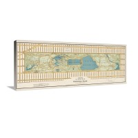 Hinrichs' Guide Map Of The Central Park 1875 Wall Art - Canvas - Gallery Wrap