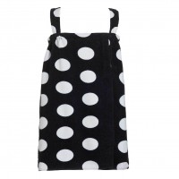 Polka Dot Terry Bath Wraps with Shoulder Straps for Girls