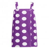 Polka Dot Terry Bath Wraps with Shoulder Straps for Girls