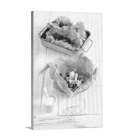 Kleftiko With Pork Vegetables And Ewe's Cheese Wrapped In Baking Parchment Wall Art - Canvas - Gallery Wrap