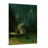 Nocturne In Black And Gold The Falling Rocket C 1875 Wall Art - Canvas - Gallery Wrap