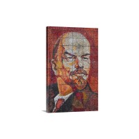 Russia Black Sea Coast Riviera Park Revolutionary Mosaic Of Vladimir Lenin Wall Art - Canvas - Gallery Wrap