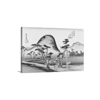 Scenery Of Hiratsuka In Edo Period Painting Woodcut Japanese Wood Block Print Wall Art - Canvas - Gallery Wrap
