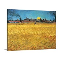 Summer Evening Wheat Field At Sunset 1888 Wall Art - Canvas - Gallery Wrap
