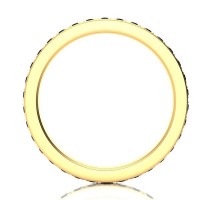 Sydney Black Diamond Eternity Ring - Yellow Gold