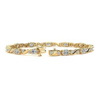 Twist Diamond Bracelet - Yellow Gold