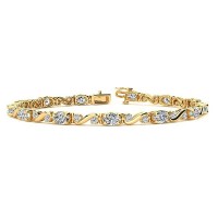 Twist Diamond Bracelet - Yellow Gold