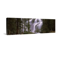 Waterfall In A Forest Banff Alberta Canada Wall Art - Canvas - Gallery Wrap
