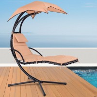 Hanging Arc Stand Porch Swing Hammock Chair with Canopy