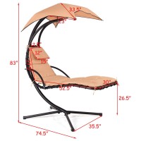 Hanging Arc Stand Porch Swing Hammock Chair with Canopy