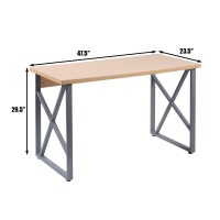 Wooden PC Laptop Table with Metal Legs