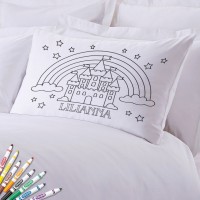  Add Color Kids Custom Rainbow Castle Pillowcase