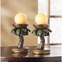 Coconut Tree Candle Holders