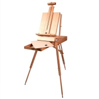 Tripod Folding French Wooden Easel With Sketch Box