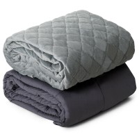 20 lbs 100 Precnet Cotton Weighted Blanket With Soft Crystal Cover