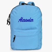 Embroidered Script Name Backpack
