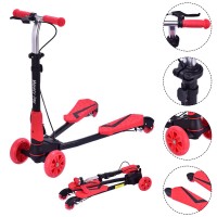 Height Adjustable Foldable Kids Scooter With 4 Light Up Wheels