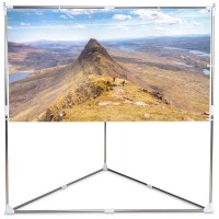 80 In. 16:9 HD Triangle Stand Portable Projector Screen W / Carry bag