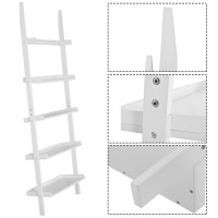 5-Tier Leaning Wall Storage Display Shelf Ladder