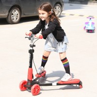 Height Adjustable Foldable Kids Scooter With 4 Light Up Wheels