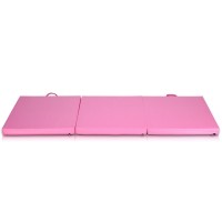 6 Ft. x 2 Ft. Tri-Fold Exercise Gymnastics Mat With Carrying Handles