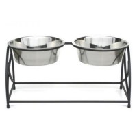 Butterfly Double Elevated Dog Feeder Small