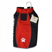 Fashion Pet Outdoor Dog All Weather Jacket - Red - Medium - Fits 14 - 19 Neck to Tail