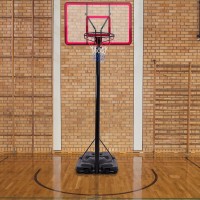 10 In. Height Adjustable Hoop Stand Basketball Backboard W / Wheels