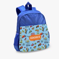 Personalized Automobile Kids Blue Backpack