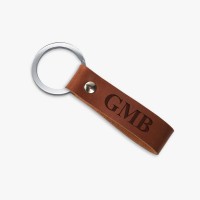 Personalized Genuine Leather Color Keychain