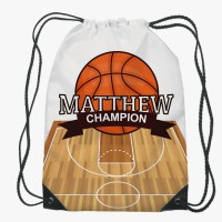 Personalized Basketball Drawstring Gym Bag
