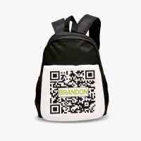 Personalized QR Code Kids Black Backpack