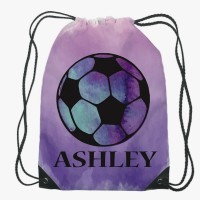 Personalized Soccer Drawstring Gym Bag
