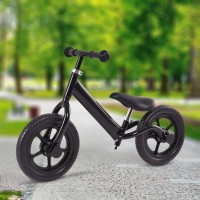 Black 12 In. Balance Kids No - Pedal Learning Bicycle