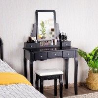 Vanity Set Of Mirror Drawers Storage Box Makeup