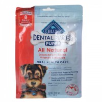 Blue Buffalo Puppy Dental Bones - Regular - 8 Pack - Puppies 25 - 50 lbs