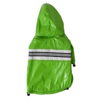 Pet Life Reflecta-Glow Adjustable and Reflective Raincoat for Dogs - Green - Small - 10 - 12 Neck to Tail