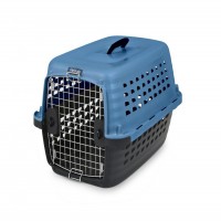 Petmate Compass Kennel - Blue and Black - Small - For Dogs 10-20 lbs - 24.6 L x 16.9 W x 15 H