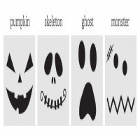 Spooky Face Halloween Stickers - Set of 20