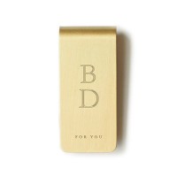 For You Brass Money Clip