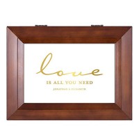 Wooden Music Box - Love Is All You Need Foiled Print