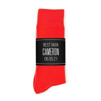 Personalized Men's Socks Wedding Gift - Name