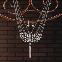 Vintage Crystal Tassel Jewelry Set