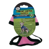Four Paws Comfort Control Harness - Pink - X - Small - For Dogs 3-4 lbs - 11 in. - 13 in. Chest and 7 in. - 8 in. Neck