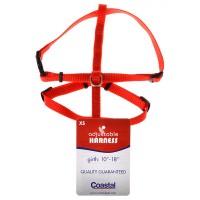 Tuff Collar Nylon Adjustable Dog Harness - Red - X - Small - Girth Size 10 in. - 14 in.