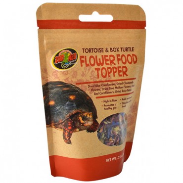 Zoo Med Tortoise and Box Turtle Flower Food Topper - 0.21 oz - 5 Pieces